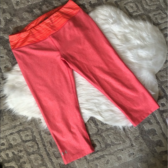 Under Armour Pants - Under Armour Cropped Neon Athletic Leggings